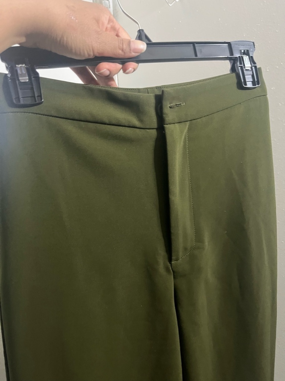 Lulu's Olive Green High-Waist Wide-Leg Pants - Picture 3 of 7